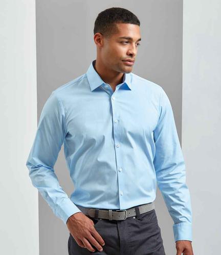 Premier Long Sleeve Stretch Fit Poplin Shirt - PAB - L